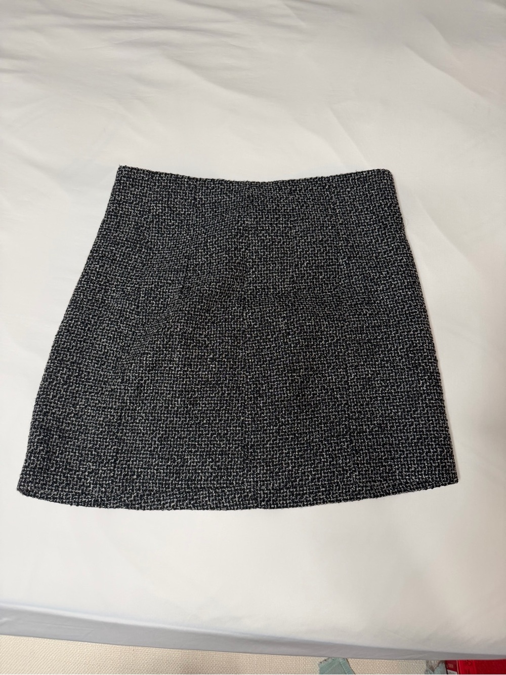 Zara Black and White Tweed Pencil Skirt